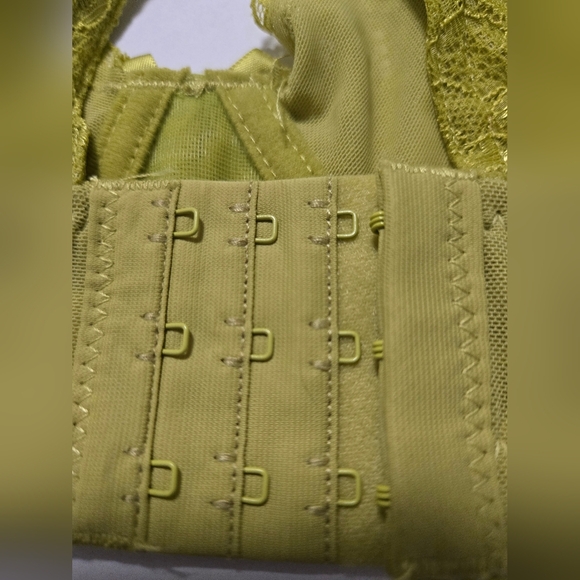 New Zoey Lace Olive Bralette / Size L - Picture 4 of 12